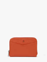 Porte-monnaie Cuir Etrier Orange madras EMAD900